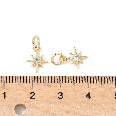 Brass Micro Pave Cubic Zirconia Pendants KK-D386-03G-1