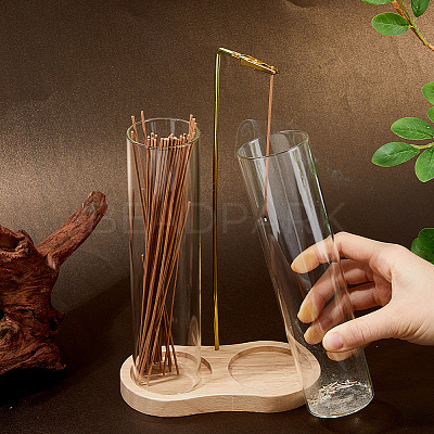 Glass Incense Holder AJEW-WH0410-193A-1