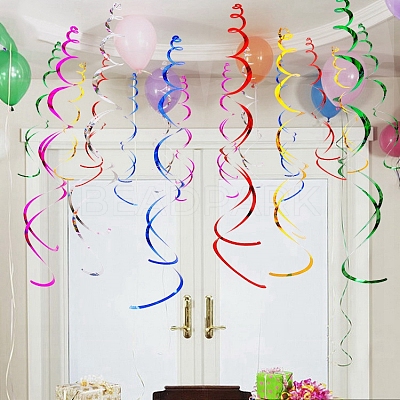 Plastic Spiral Metallic Ribbons HULI-PW0002-117-1