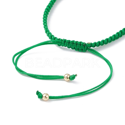Big Evil Eye Braided Bead Bracelet BJEW-JB07109-1