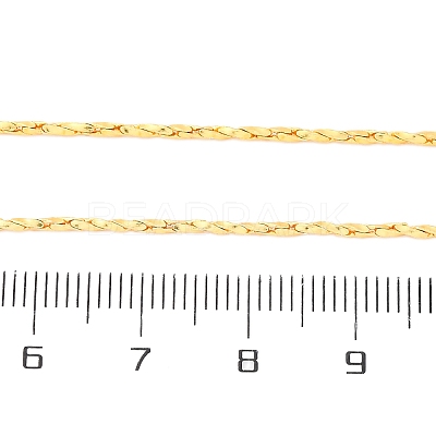 Brass Twisted Boston Link Chains Necklaces for Women NJEW-D302-60G-1