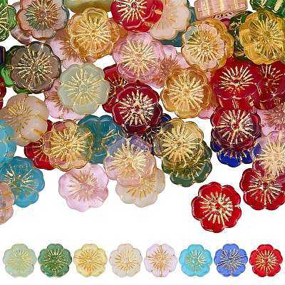 60Pcs Transparent Glass Beads GLAA-SC0003-06-1