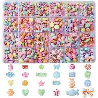 Craft Style Acrylic Beads Sets MACR-FS0001-68-1