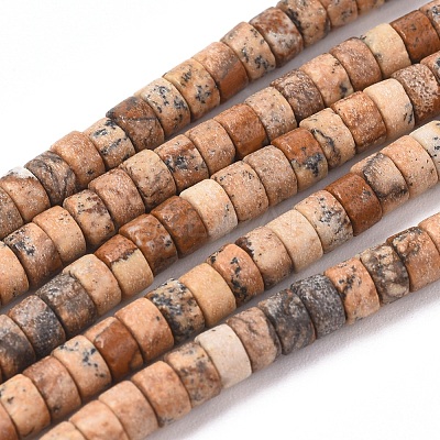 Natural Picture Jasper Beads Strands G-F631-A27-1