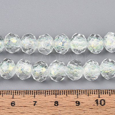 Handmade Foil Lampwork Beads Strands FOIL-T008-09E-1
