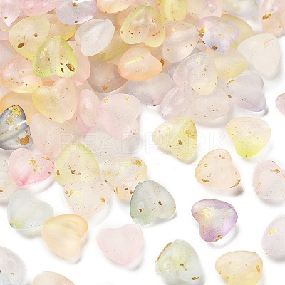 Frosted Transparent Acrylic Beads X-OACR-F013-01-1