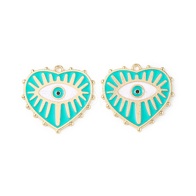 Rack Plating Alloy Enamel Pendants ENAM-K067-05F-1
