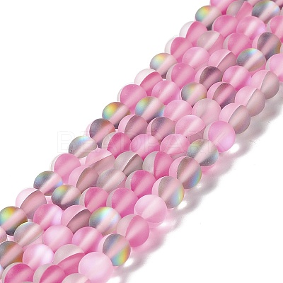 Synthetic Moonstone Beads Strands G-E573-01A-11-1