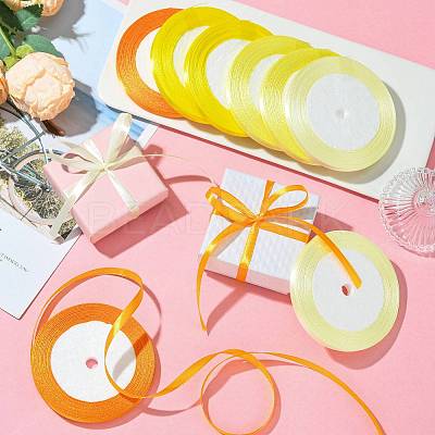 8Rolls 4 Colors Single Face Satin Ribbon OCOR-FS0001-10A-1