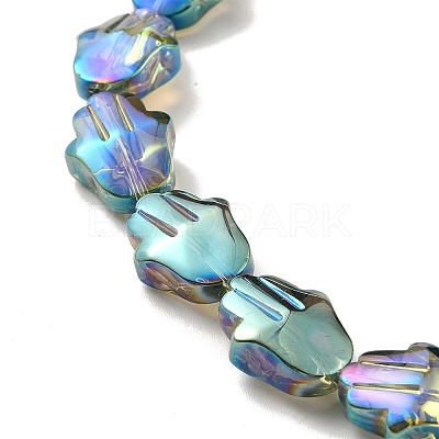 Transparent Electroplate Glass Beads Strands EGLA-F159-FR02-1