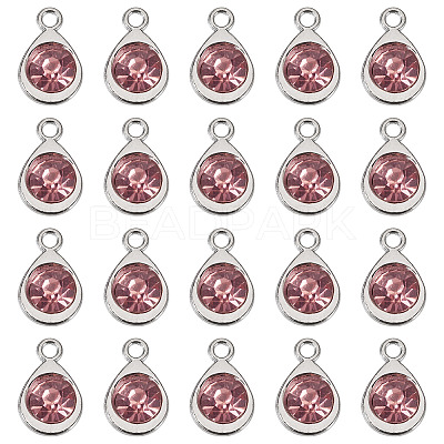 20Pcs Faceted Glass Charms RGLA-TADJ0001-01B-1