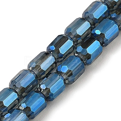 Electroplate Transparent Glass Beads Strands GLAA-C029-02A-1
