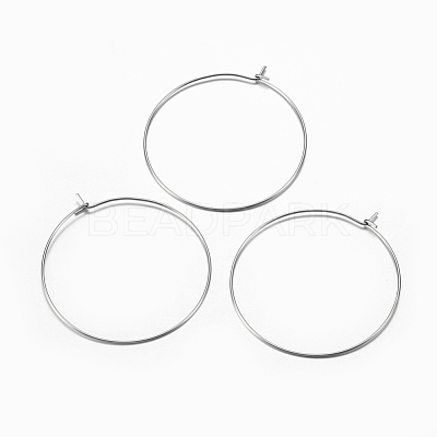 316 Surgical Stainless Steel Hoop Earrings Findings STAS-F149-32P-D-1