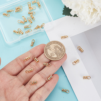 30Pcs Brass Cord Ends FIND-GA0007-40-1