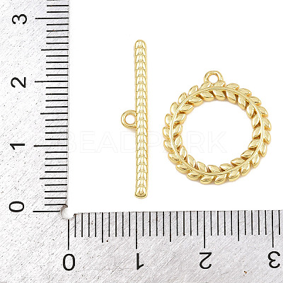 Brass Toggle Clasps KK-G548-34A-G-1