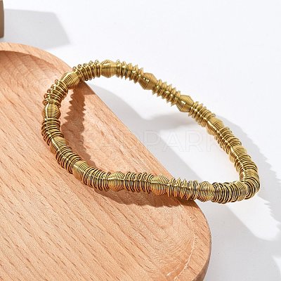 304 Stainless Steel Stretch Bangles for Women LS-BJEW-P315-02B-G-1