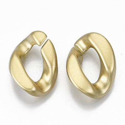 Opaque Spray Painted Acrylic Linking Rings OACR-S021-19B-B01-1