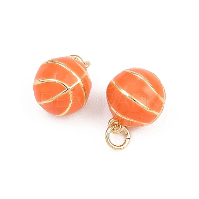 Brass Enamel Pendants KK-B157-10G-1