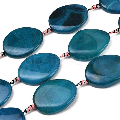 Natural Fire Crackle Agate Beads Strands G-P605-L03-01F-1