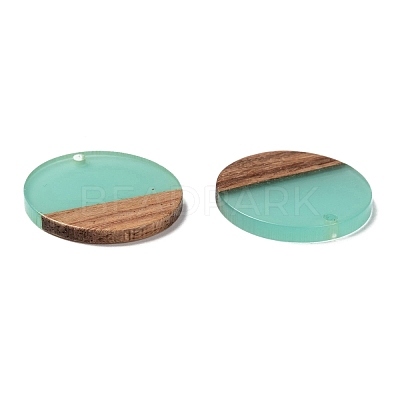 Resin & Walnut Wood Pendants RESI-S358-02B-03-1