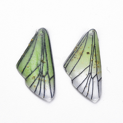 Transparent Resin Pendants RESI-Q216-001D-1
