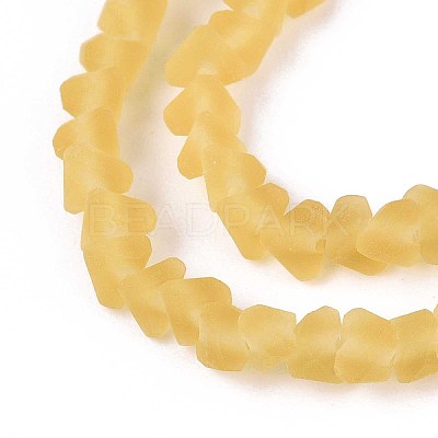Frosted Transparent Glass Beads Strands GLAA-N016-4mm-23-1
