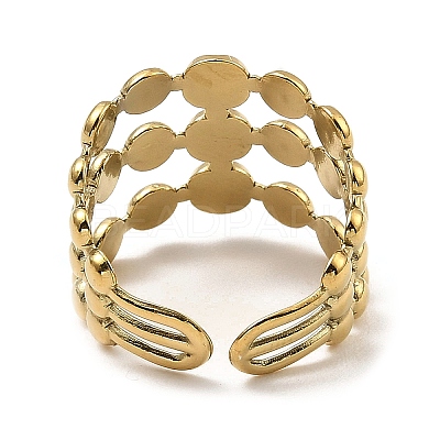 304 Stainless Steel Open Cuff Ring Findings RJEW-Z018-10G-1