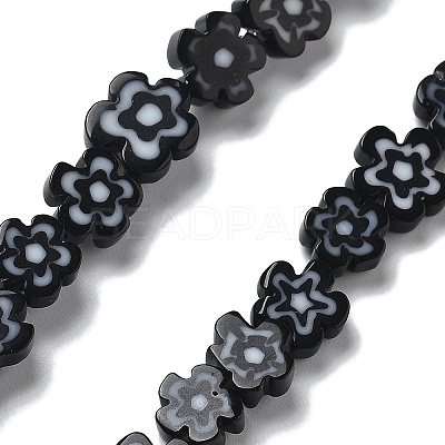 Handmade Millefiori Lampwork Beads Strands LAMP-F035-09H-1