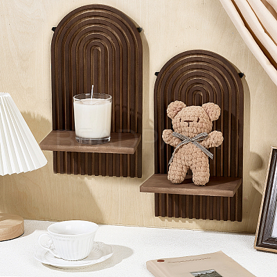 Wood Wall Storage Rack AJEW-WH0796-43B-1
