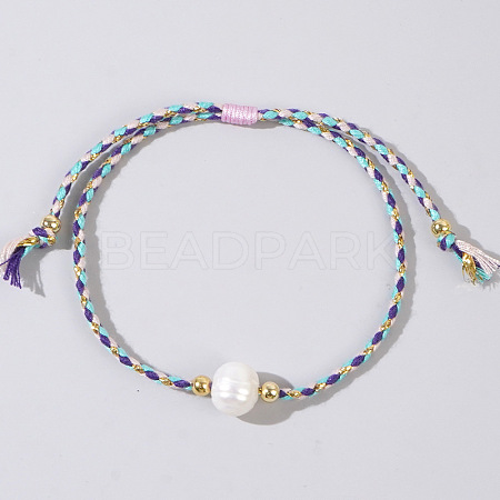 Natural Freshwater Pearl Bead Braided Bead Bracelets JH8725-5-1