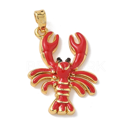 Brass Enamel Pendants LS-KK-Z124-01G-03-1