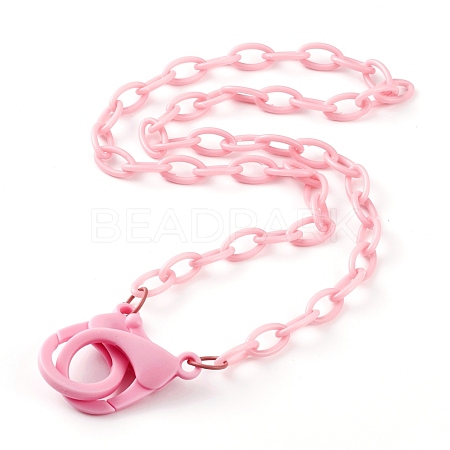 Personalized ABS Plastic Cable Chain Necklaces NJEW-JN03310-09-1