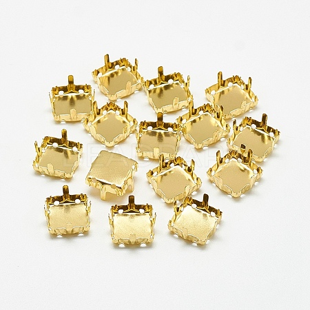 201 Stainless Steel Sew on Prong Settings LS-STAS-T032-08G-12mm-1