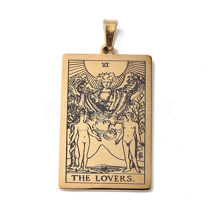 201 Stainless Steel Pendant STAS-B033-01G-06-1