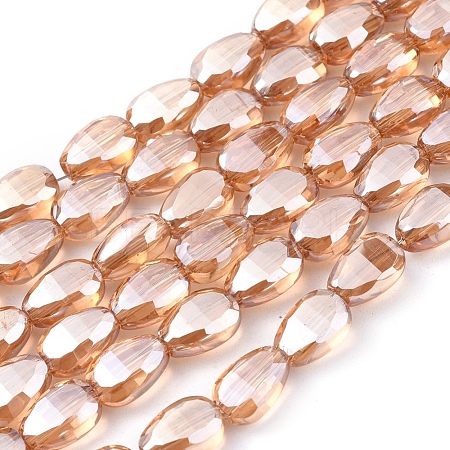 Electroplate Glass Beads Strands EGLA-G036-A-PL01-1