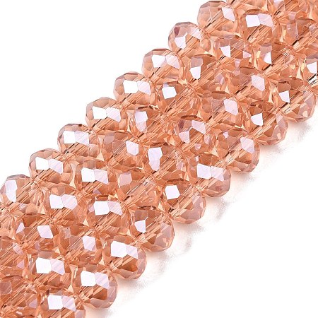 Electroplate Glass Beads Strands EGLA-A044-T8mm-A21-1