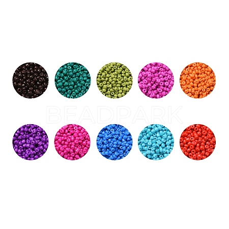 6/0 Baking Paint Glass Seed Beads SEED-US0001-04-4mm-1