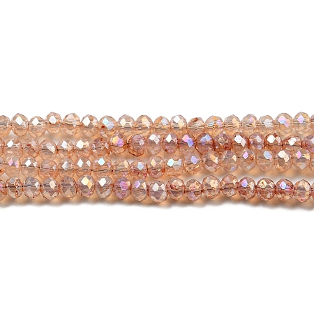 Transparent Baking Paint Glass Beads Strands DGLA-F002-02A-05-1