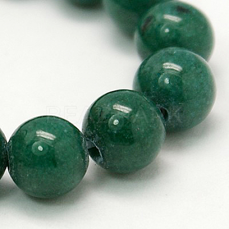 Natural Mashan Jade Round Beads Strands G-D263-10mm-XS26-1