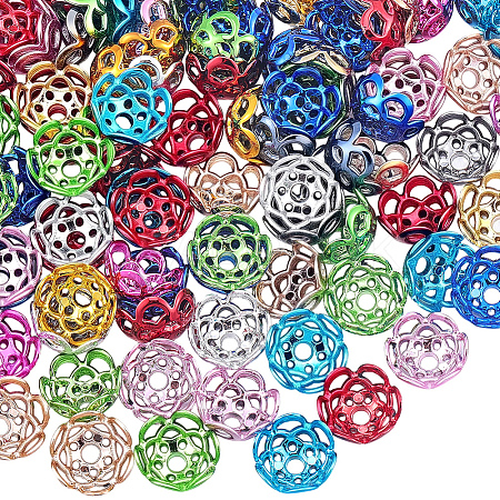 100Pcs UV Plated ABS Bead Caps OACR-SP0002-20-1