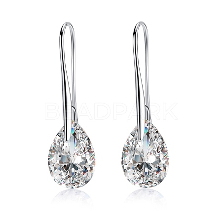 Platinum Tone Stainless Steel Dangle Earrings EJEW-EE0002-06A-1