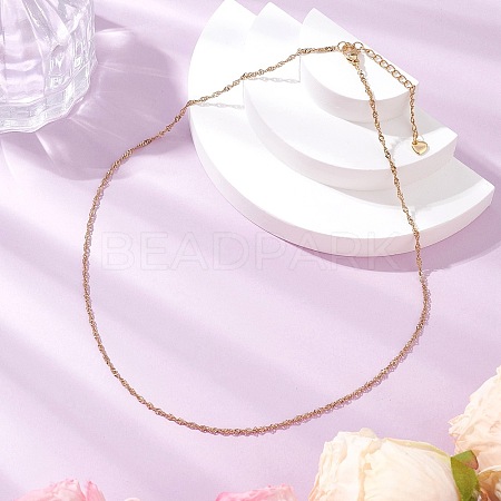 304 Stainless Steel Singapore Chain Necklaces NJEW-JN05167-01-1