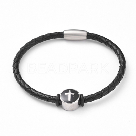 Unisex Leather Cord Bracelets BJEW-JB04784-1