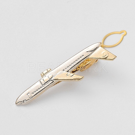 Brass Collar Tie Clips with Chain for Men PW-WG33487-01-1