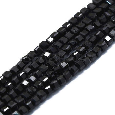 Natural Black Tourmaline Beads Strands G-P457-B01-02D-1