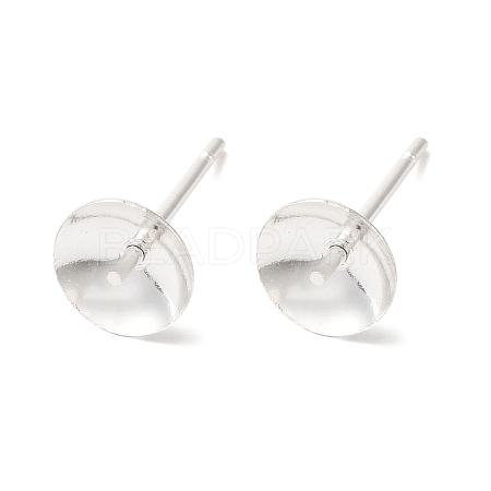 Brass Studs Earrings Finding KK-K383-01E-S-1