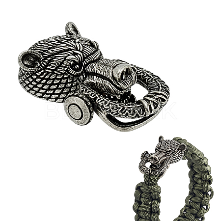 Brass Shackle Clasps KK-WH0816-046AS-1