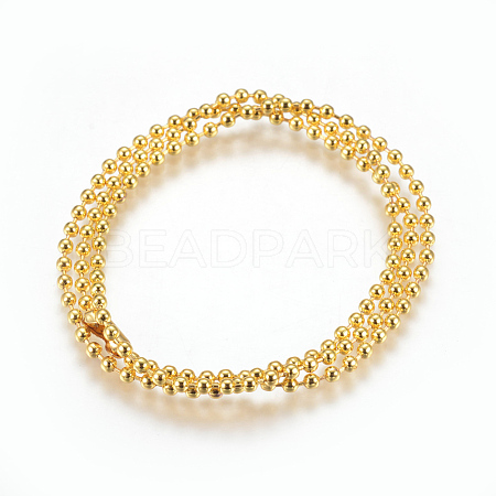 Stainless Steel Ball Chain Necklace Making X-MAK-L019-01C-G-1