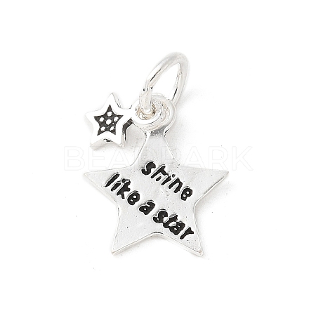 S925 Sterling Silver Pendant STER-H115-04A-S-1