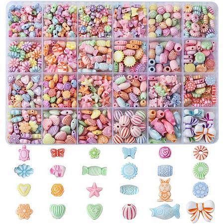 Craft Style Acrylic Beads Sets MACR-FS0001-68-1